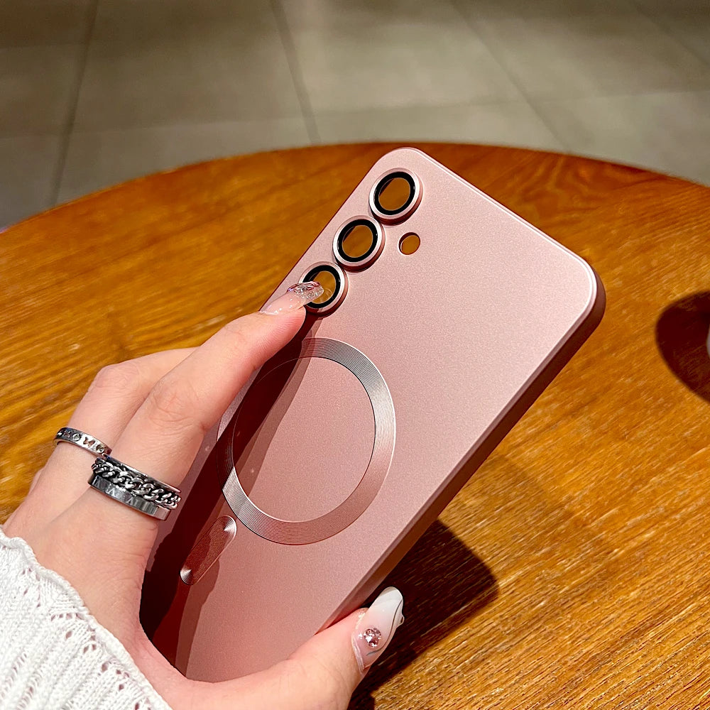 Soft TPU Matte Case For Samsung Galaxy A56 A55 A54 A36 A35 A16 A15 5G A26 S25 Edge S24FE S24 S23 S21 Ultra Plus FE Magsafe Cover
