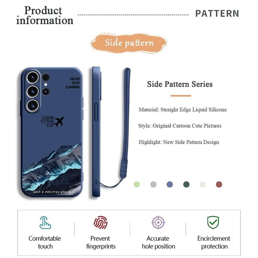 Mountain Scenery Soft Cover Case for Samsung Galaxy S23 S24 S21FE S20 FE S22 Ultra Note 10 20 Ultra S25 Plus S25 Ultra