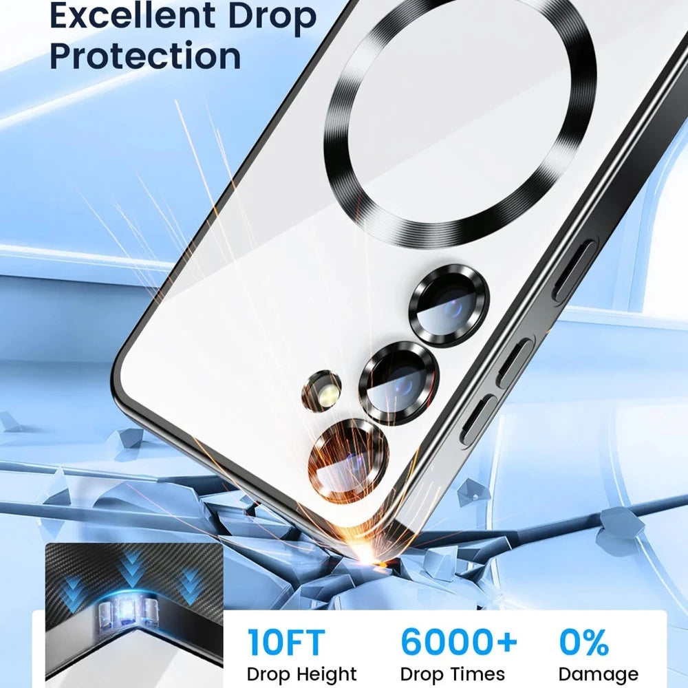 Plating Magsafe Magnetic Case For Samsung Galaxy S26 S25 FE S24 S23 Ultra A56 A36 A26 A55 A54 A17 A07 A16 A35 A15 A14 A05 Cover