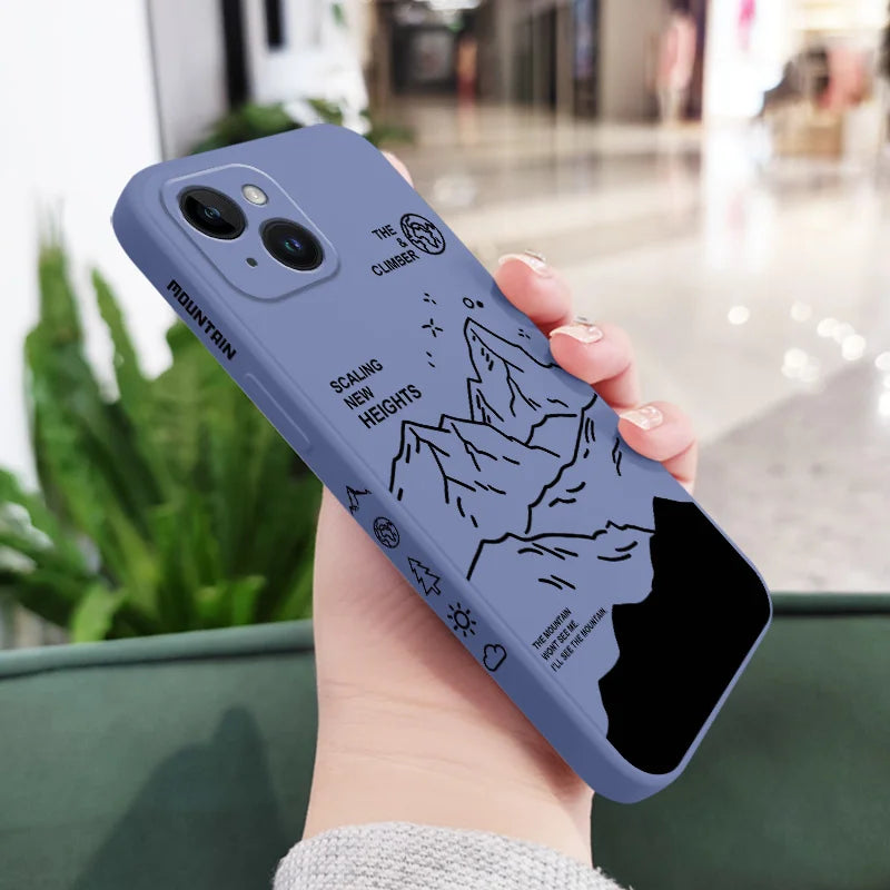 Climb Mountains Phone Case For iPhone  17 Air 16E 16 15 14 13 12 11 X XR XS   Plus Pro Max Mini Silicone Cover