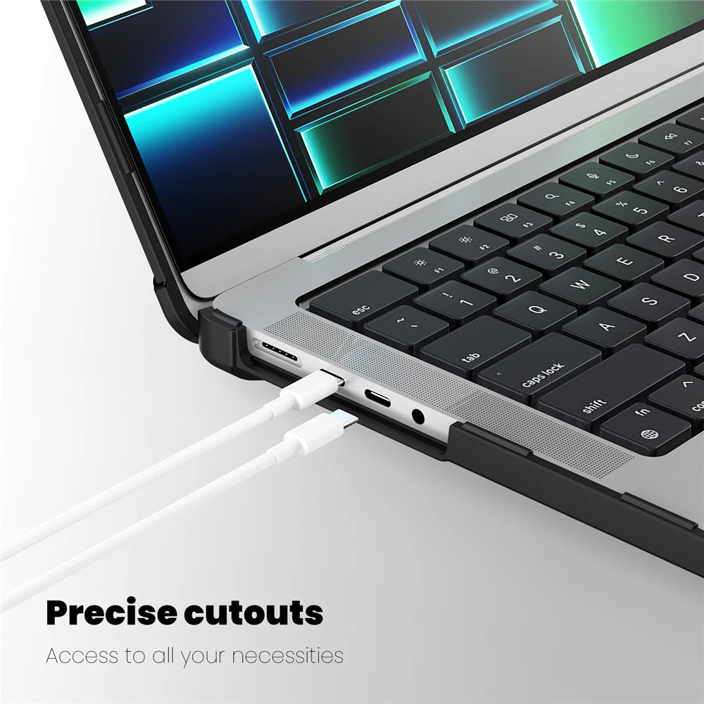 Laptop Case for MacBook Air 15 2025 Cover with Dustproof Plug & Touch Film & Keyboard Cover for MacBook Air Pro M1 M2 M3 M4 Case
