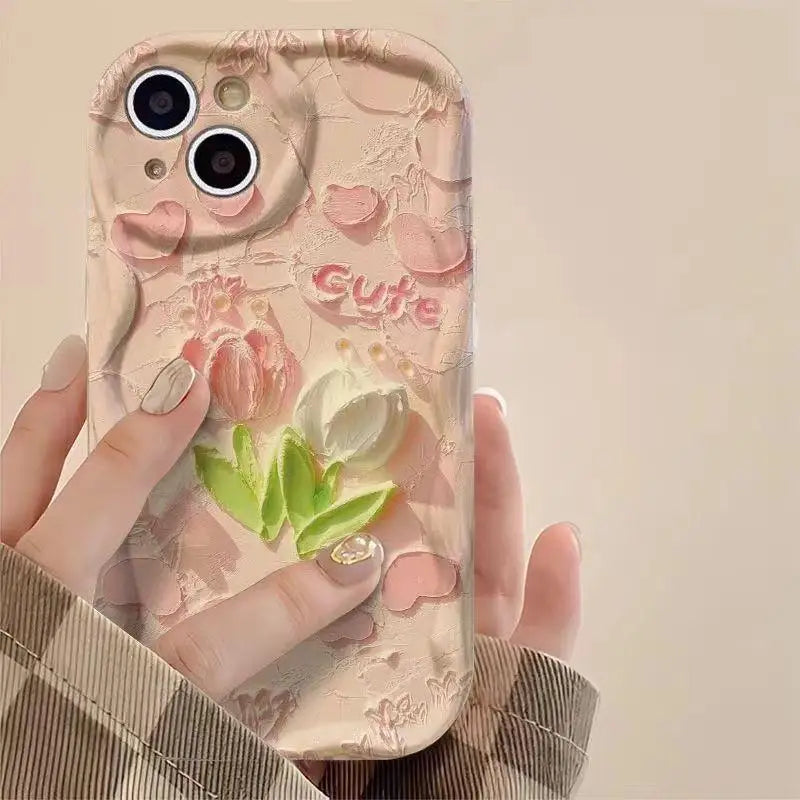 Pink Bow Pattern Chain Case For Samsung Galaxy S25 Ultra S22 S21 S20 Plus S21FE S20FE S25FE A31 Soft Silicone Cover