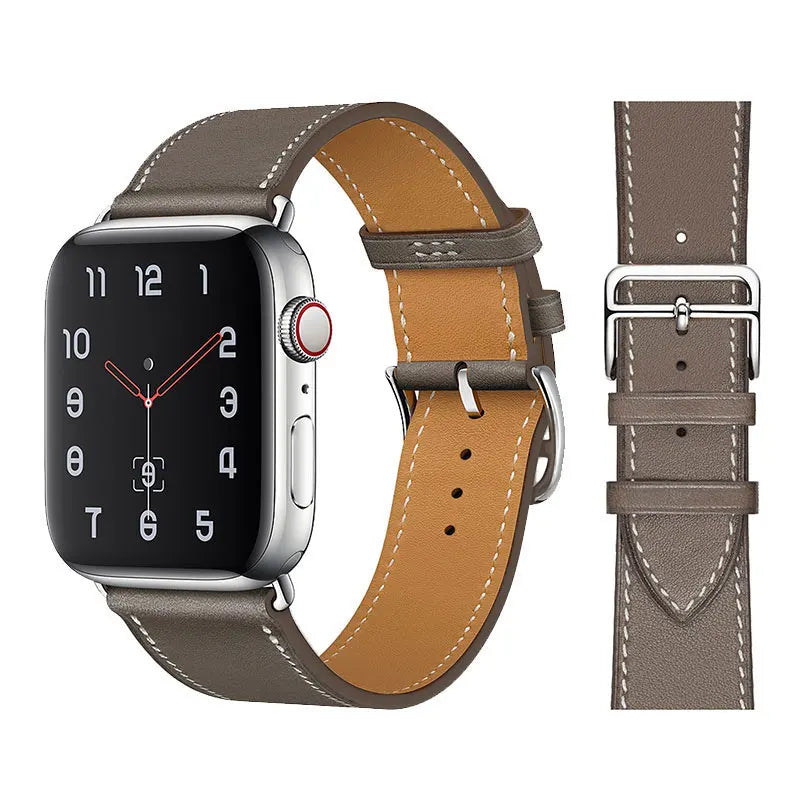 Genuine Leather Bracelet Strap For Apple Watch Band 45mm 49mm 41mm 44mm 42mm 46mm Leather Wristband iWatch Ultra 11 10 9 8 7 6 5