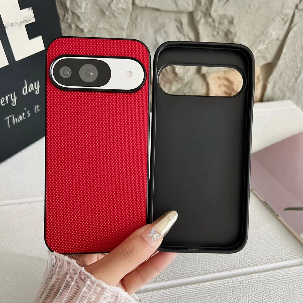 Ultra thin Pixel 10 9 Pro 9A Case Woven Nylon Pattern 6A 7A 8A 9A Cases for Google Pixel 9 8 7 6 10 Pro XL 10proXL Slim Cover