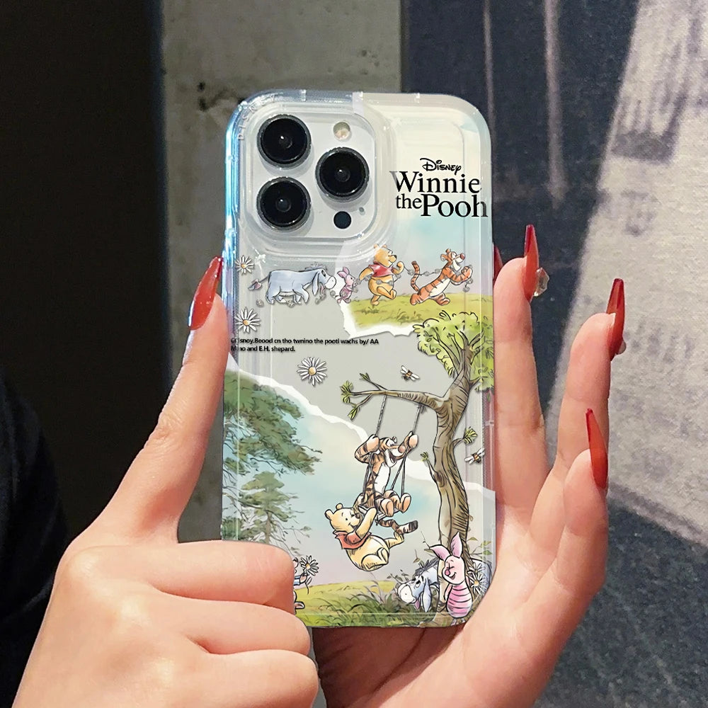 Comics Winnies Poohs Phone Case for Apple iPhone 17 Air 16 15 14 Plus 13 12 11 Pro Max Airbag Anti Drop Cover