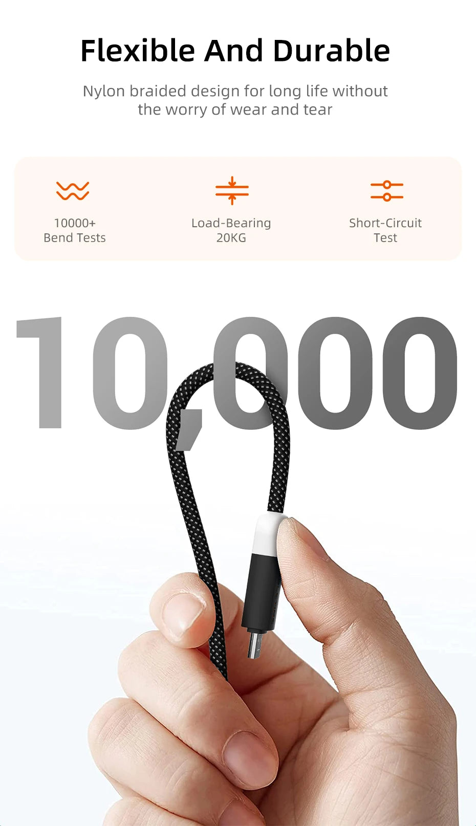 CABLETIME 3A USB A to Micro B Cable Black Fast Charger Date Cable for Xiaomi 10 Redmi Huawei LG Oneplus Fast Charge