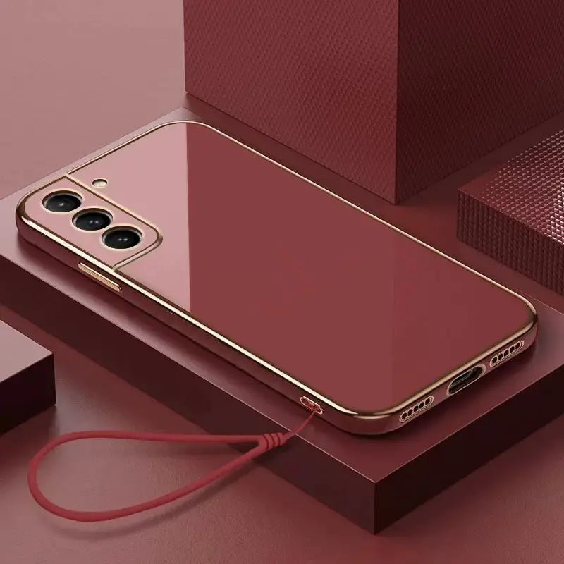 For Samsung S21 Case Galaxy S21+ Luxury Square Plating Galaxy S21 Plus S21 FE Phone Case ShockProof Soft TPU Silicone Back Cover