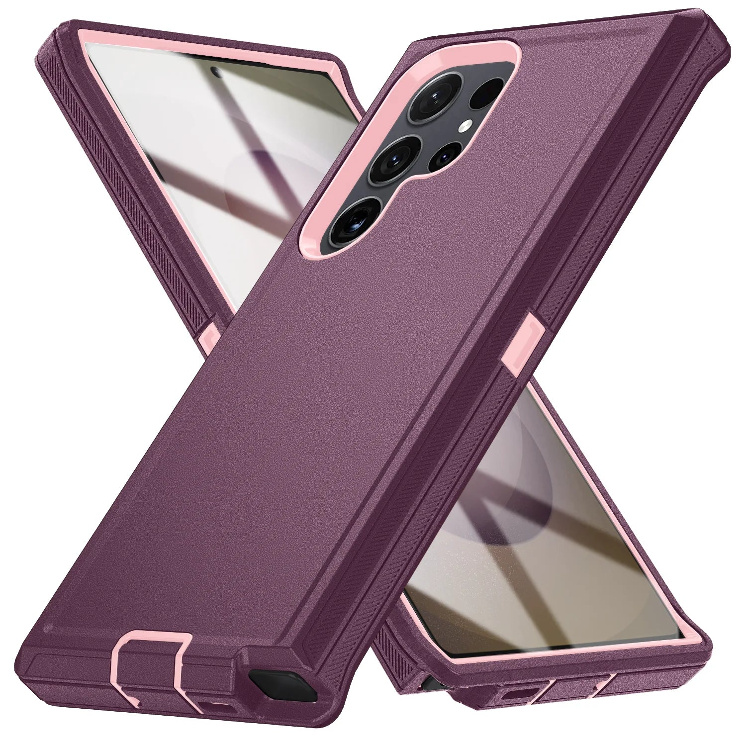 Military Armor Shockproof Phone Cases For Samsung S26 Ultra S24 Plus S23 FE S22 S21 S20 S25 Ultra Hard PC+TPU Bracket Back Cover