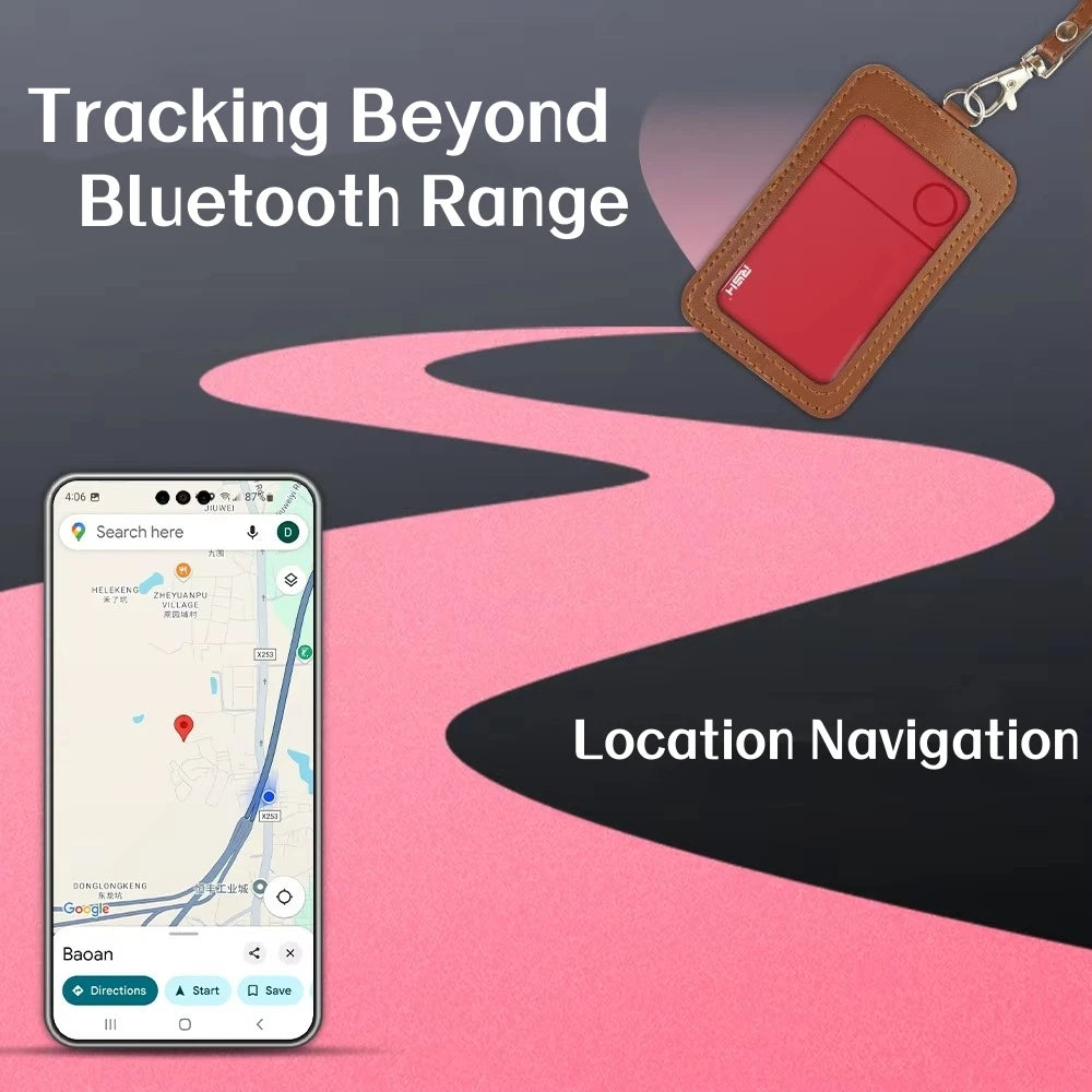 Slim Wireless Charging Card Tracker Android Locator Work with Google Find Hub App Wallet Bag Anti-loss Finder Gift Choice