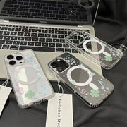Music Notation Clover Stars For Magnetic Magsafe Phone Case For iPhone 16 15 14 13 12 11 Pro MAX 16e Plus 12 MINI Y2K Soft Cover