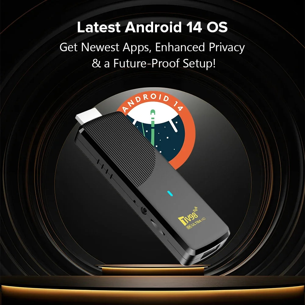 TV Stick Player New TV98 ATV X10 HD 8K 4K Android 14 Smart Media Player RK3518 Quad Core Chip Dual Wifi 5G 4G Voice Remote IPTV