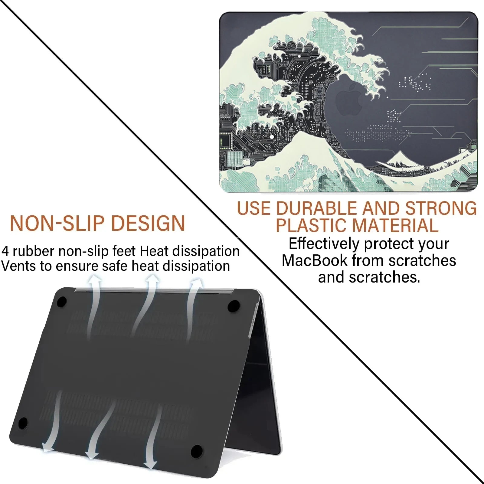 New Mechanical style  Plastic Laptop Case for MacBook Air 15 13 case A2681 A1466 A1369  M2 2023  Pro13 A1932 A2179A2338 A2337