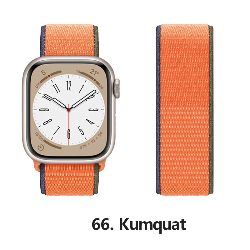 Nylon loop Correa For Apple Watch Bands 45mm 44mm 46mm 40mm 49mm 41mm 42mm Bracelet iWatch Series 12 11 Se 7 8 9 10 ultra 3 4