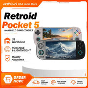 Retroid Pocket 5 SD865 Gaming Handheld 1080P OLED Screen Active Cooling System 5000mAh WiFi 6 Android 13 Portable Video Game Console