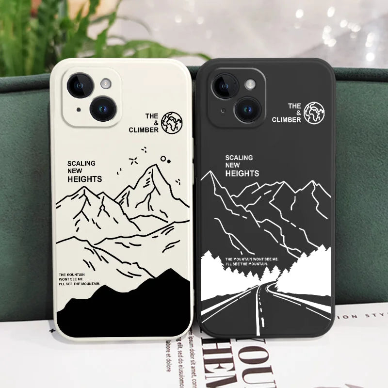 Climb Mountains Phone Case For iPhone  17 Air 16E 16 15 14 13 12 11 X XR XS   Plus Pro Max Mini Silicone Cover