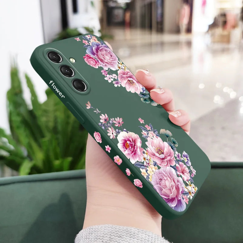 Satin Brocade Phone Case For Samsung Galaxy S25FE  S24 S23 S22 S21 S20 Ultra Plus FE Note 20 Ultra 10 Plus Cover