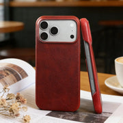 For Iphone 17 Pro Max Case For iphone16Pro 15 14 13 12 11 XR XS Genuine Leather Cover Cases Aesthetic Vintage Phone Back Coque
