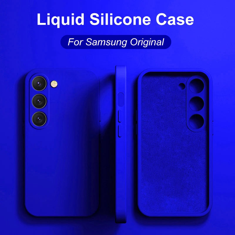 Plus Case Liquid Silicone Phone Case For Samsung Galaxy S23 S 23 S22 S26 Ultra S24 FE S25 + Plus Soft Cover
