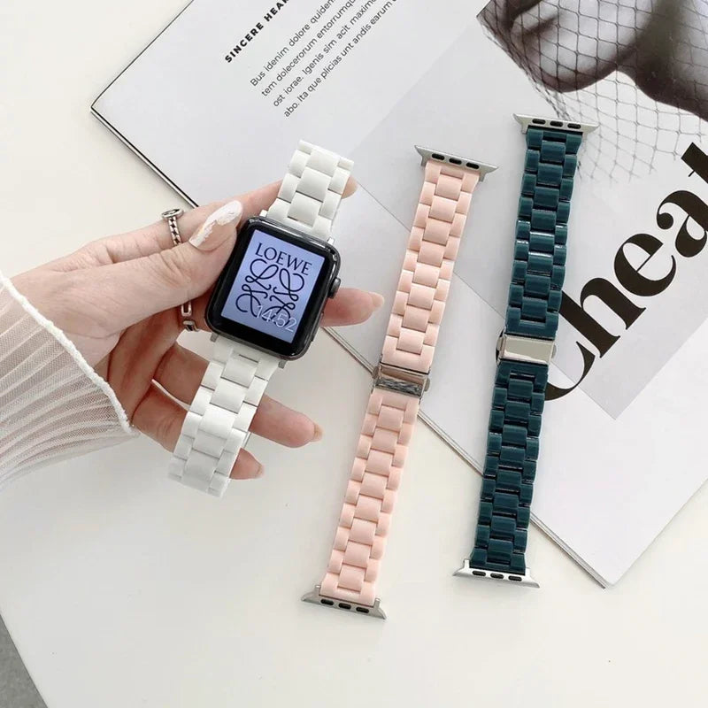 Watch strap+Case+glass For apple watch band 44mm 40mm 38/42mm Candy bracelet iwatch ultra2 49mm serie 9 8 7 6 5 4 3 Se 41mm/45mm