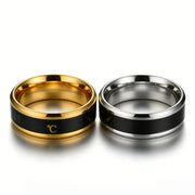 Smart Stainless Steel Multifunctional Ring for Couple Mood Feeling Intelligent Temperature Sensitive Rings Waterproof Jewelry