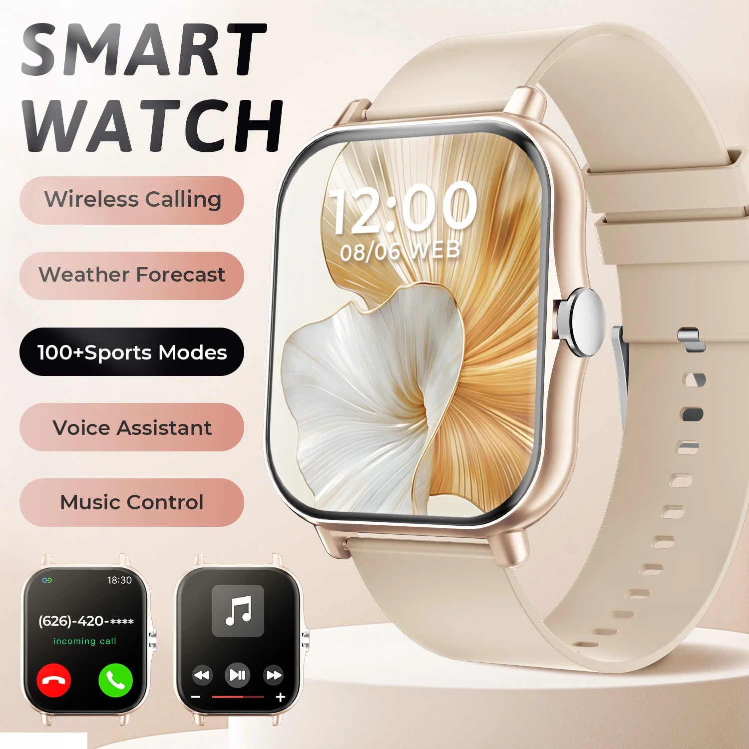 2026 New Smartwatch Bluetooth Call Fitness Tracker Heart Rate Sleep Record Outdoor Sport Watch for  Android/IOS Men Women Gift