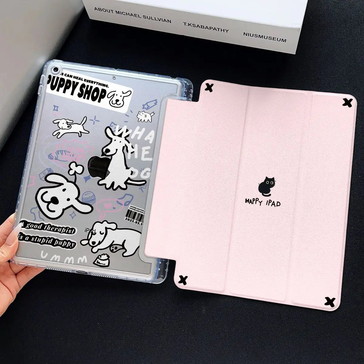 Custom Pattern Protective Case Personalized Design Triple Fold Transparent Cover for iPad Mini Air Pro