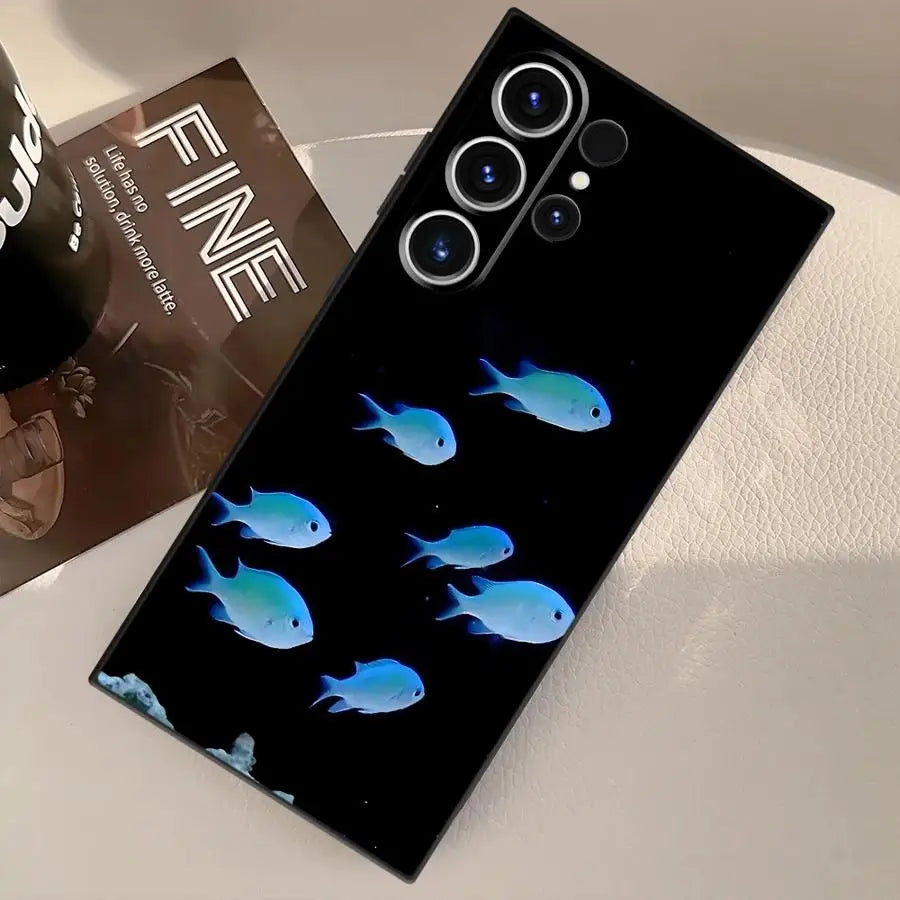 Funda Phone Cover Case for Samsung Galaxy S26 Ultra S10 S9 S23 S20 Ultra S25 Plus S24 S21 FE Note 20 8 9 10 Ocean Shark Whale