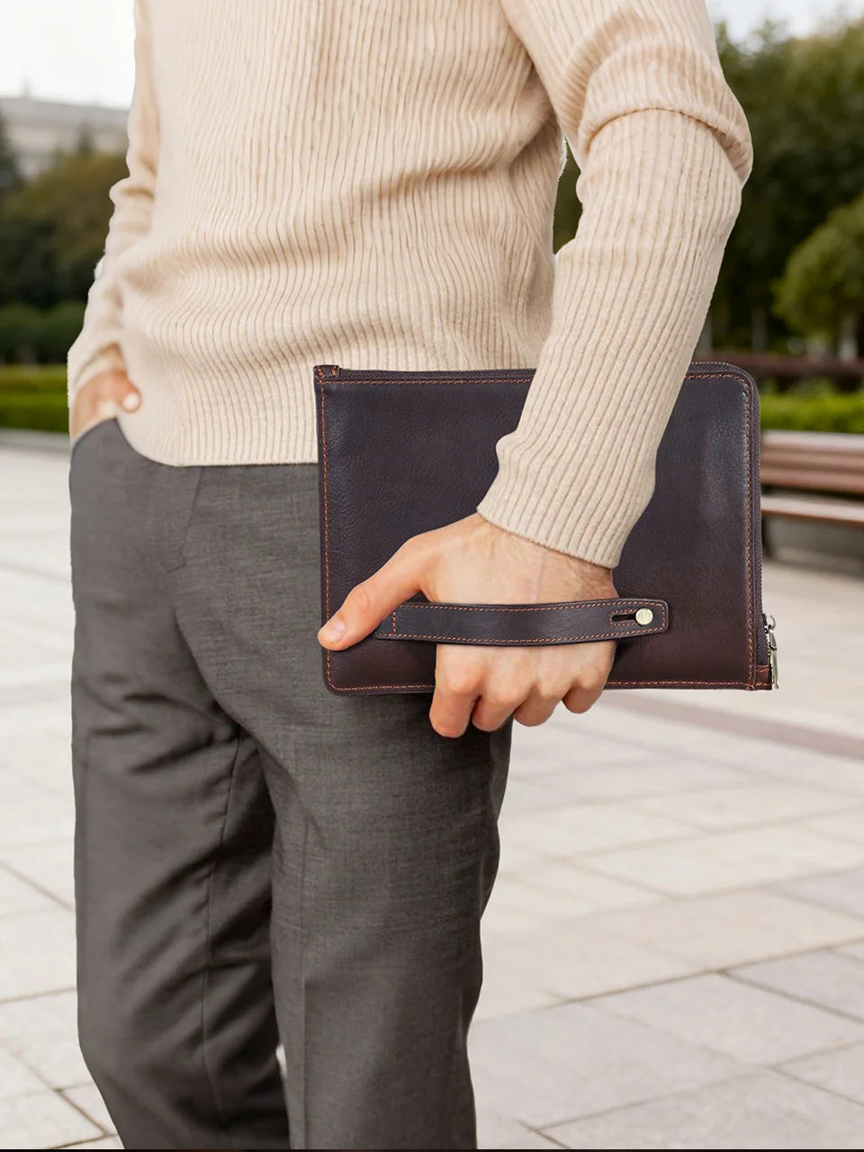 Genuine Leather Case for iPad Pro 13 12.9 11 A16 iPad Air 5 Air 4 iPad 8th 9th 10th Gen Tablet Cover for Samsung Huawei Xiaomi