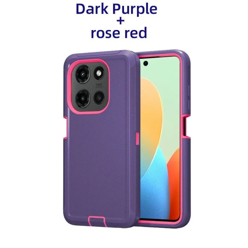 3-Laye Heavy Duty Hybrid Ott Defender Case For Motorola G Edge Play Stylus Power 5G 2026 2025 2024 2023 Shockproof Cover