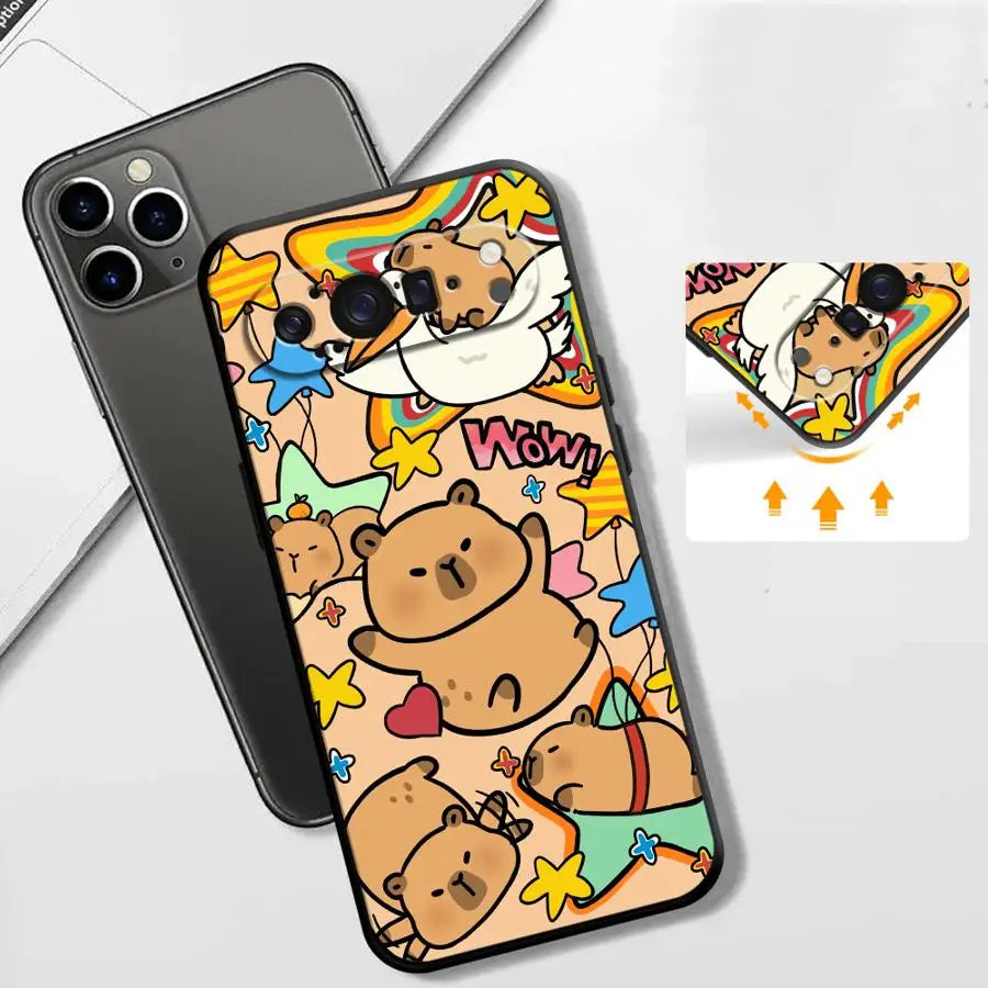 Funda Phone Cover Case for Google Pixel 10A 6a 9a 8a 10 9 Pro XL 7a 6 7 8 Pro Cute Cartoon Capybara