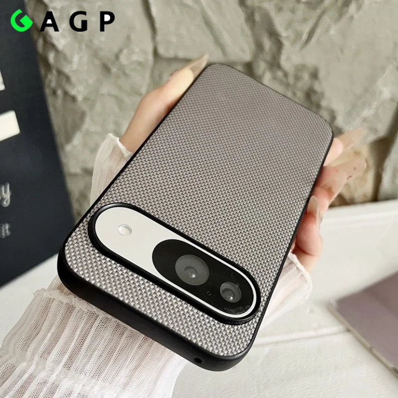 Ultra thin Pixel 10 9 Pro 9A Case Woven Nylon Pattern 6A 7A 8A 9A Cases for Google Pixel 9 8 7 6 10 Pro XL 10proXL Slim Cover