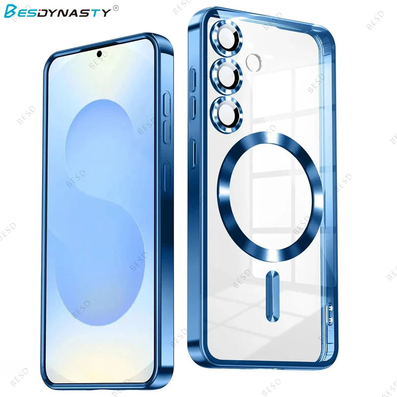 Plating Magsafe Magnetic Case For Samsung Galaxy S26 S25 FE S24 S23 Ultra A56 A36 A26 A55 A54 A17 A07 A16 A35 A15 A14 A05 Cover
