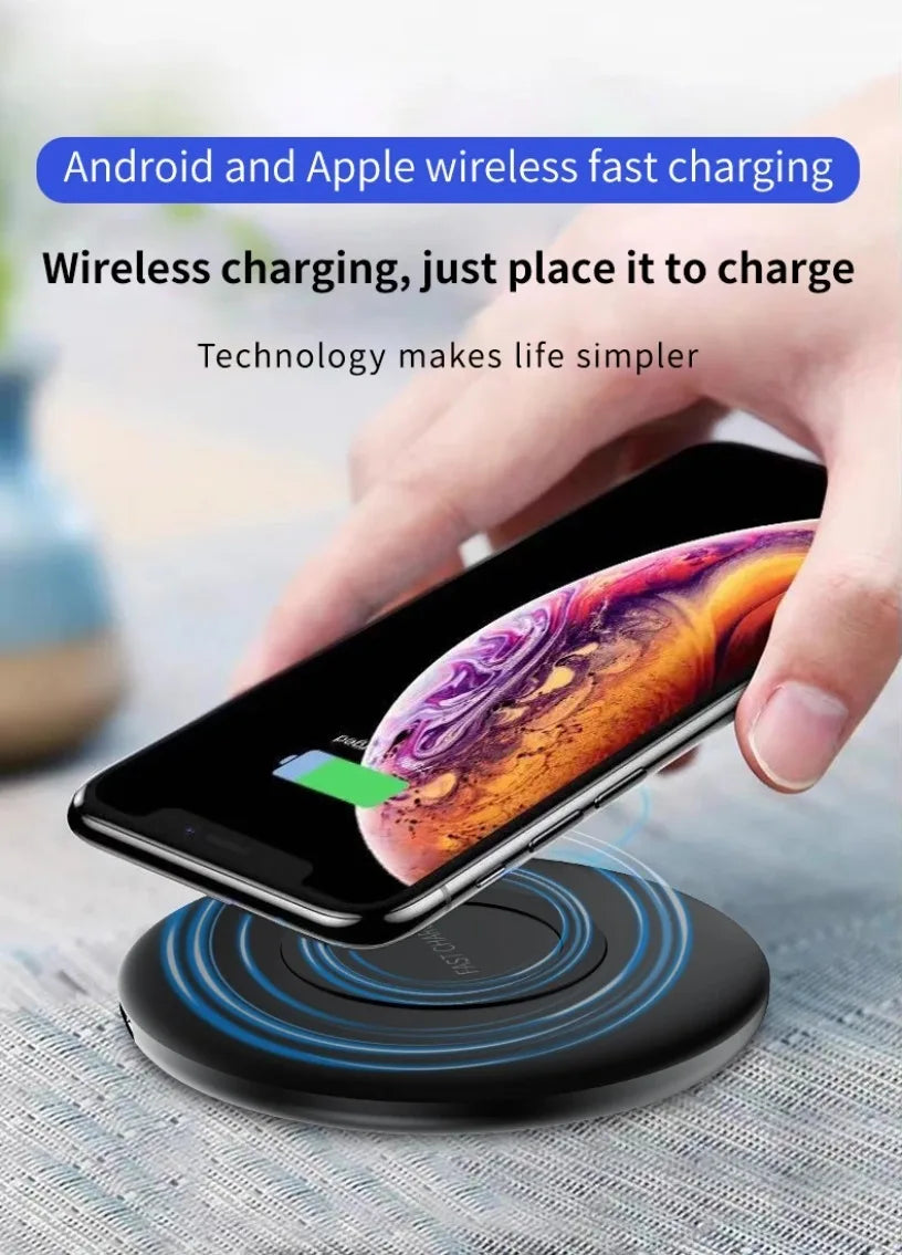 15W Fast Wireless Charger Pad For Samsung For Galaxy S25 S24 S23 S22 S21 Ultra Z Fold Flip 6 4 5 Note10 Note20 S10 Plus QI Pad