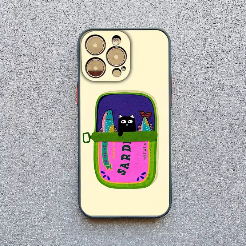 Sardines Fish Art Phone Case For Samsung Galaxy S26 S25 Ultra S24 S23 FE S22 S21 Plus S20 A56 A55 A54 A35 A16 Shockproof Cover