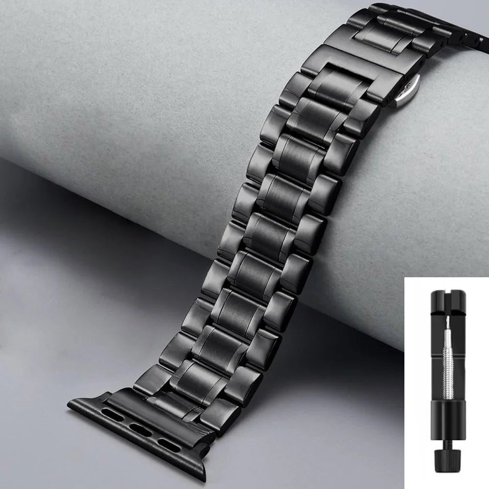 Stainless Steel Strap For Apple Watch Band Series 12/11/10/9/8/7/6/5/SE 3 Metal Bracelet For iWatch Ultra 4 49mm 45mm 44mm 46mm