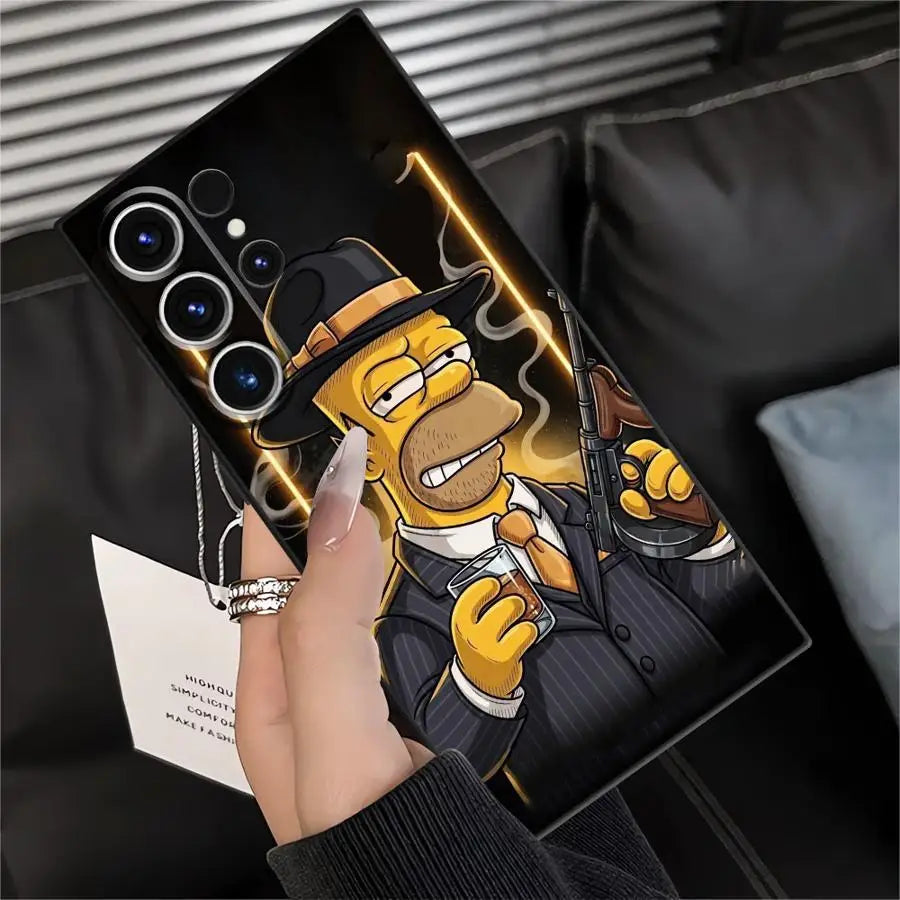 Cool Cartoon Simpsons Funda Phone Cover Case for Samsung Galaxy S26 Ultra S25 Plus S24 S23 S20 Ultra S10 S9 S21 FE Note 20 8 9