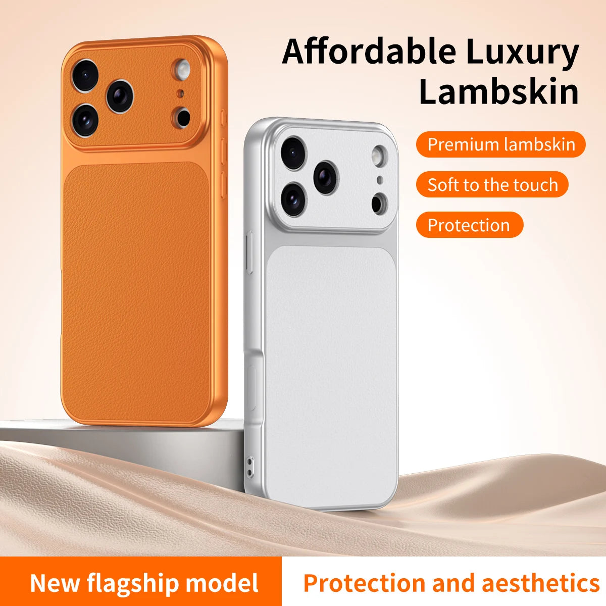Luxury Lychee Patterned Leather Phone Case For iPhone 17 Air 16 15 14 Plus 13 12 11 Pro Max 16e Armor Shockproof Bumber Cover