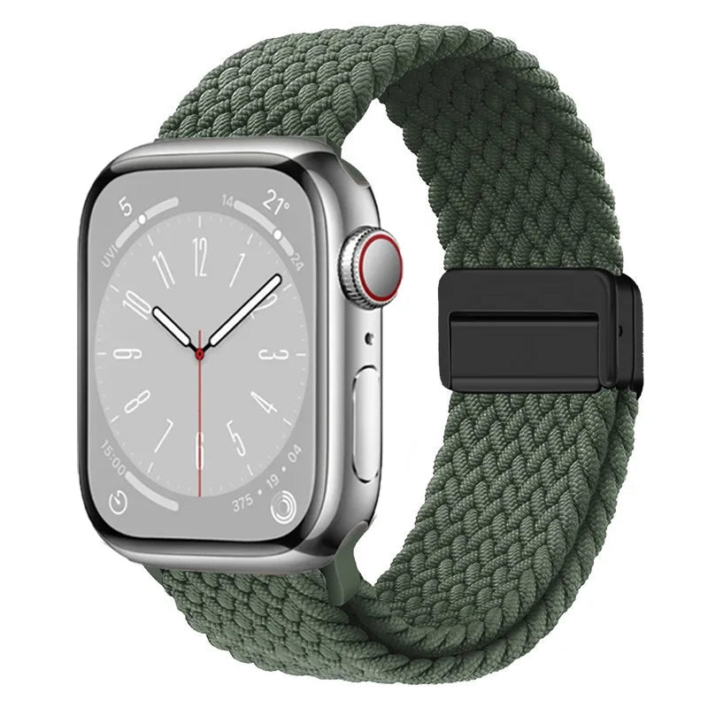 Nylon Strap for Apple Watch Band 45mm 41mm 44mm 40mm Original Magnetic Loop Link Bracelet iWatch Ultar 2 49mm 9 8 7 6 SE 3 42mm