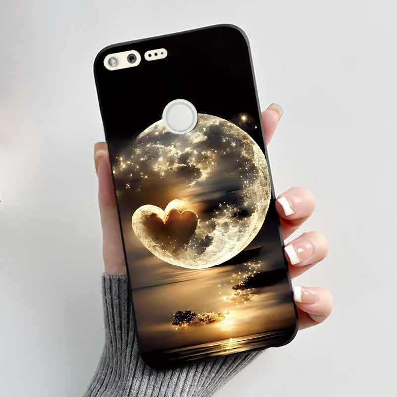 For Google Pixel 1 Soft Silicone Black Case For Google Pixel 1XL Elegant Style New Design Pattern Snow Mountain Casing