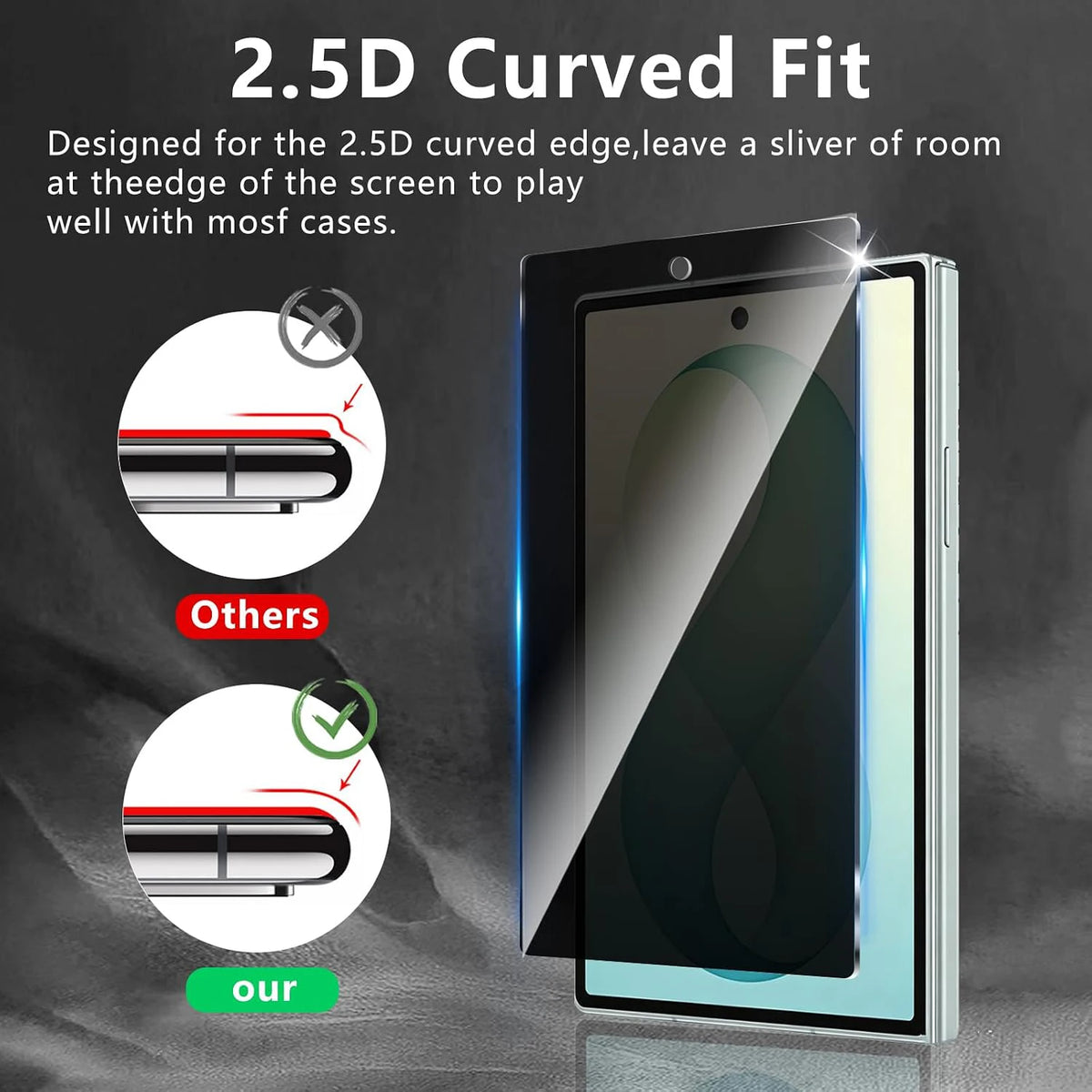 Anti-spy Tempered Glass Protective Film for Samsung Galaxy Z Fold 8 Ultra Fold8 Ultra Privacy Screen Protector Easy Install Kit