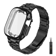 Case+Strap for Apple watch band Ultra2 3 49mm 44mm 40mm 45mm 41mm 42mm Stainless Steel bracelet iWatch Series 3 6 SE 7 8 9 10 11