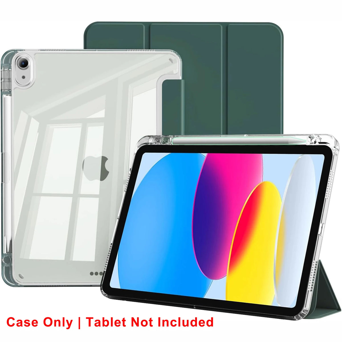 Clear Crystal Tablet Case With Pen Slot For iPad 10th 11th Gen 2025 7/8/9 10.2'' Air 4 5 6 7 11 Air 2 9.7 Pro 11 Mini 6 7