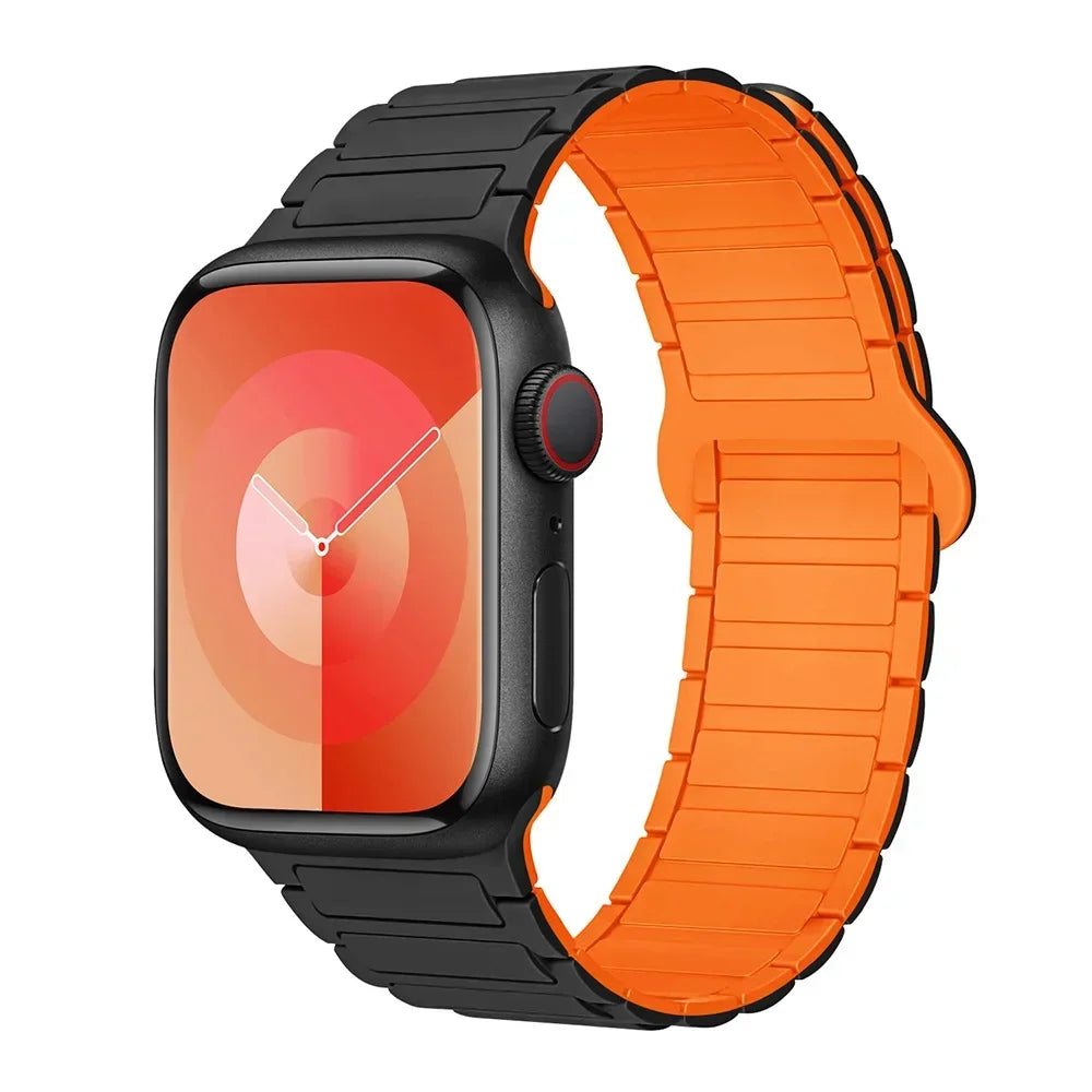Hot Magnetic Loop For Apple Watch Bands 44 40 49 45 41 38mm Silicone Bracelet iWatch Series 11 10 9 8 7 6 5 4 3 Se Ultra 3/2 Str