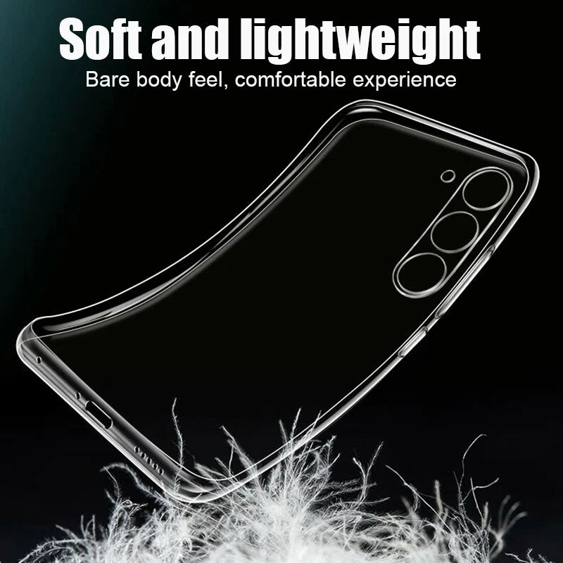 Clear Phone Case For Samsung Galaxy S23 S22 S21 Plus S20 Fe Silicone Soft Cover For Samsung S24 S25 Ultra S26 Plus S25 Edge Case