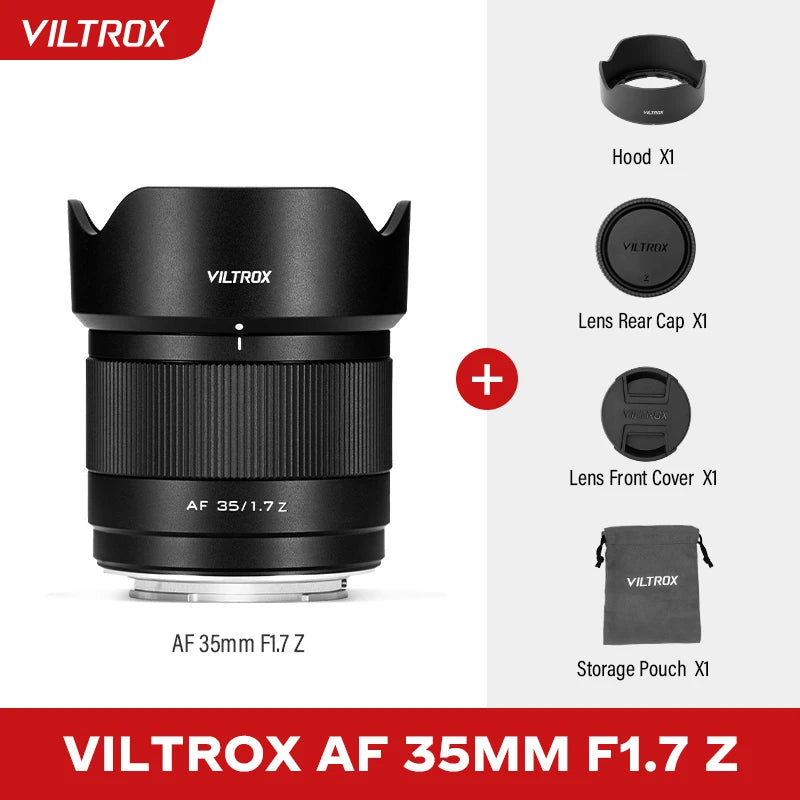 Viltrox 35mm F1.7 APS-C Prime Lens for Fuji XM5 X-T5 X-T30 II Nikon Z Mount ZFC Z50 Z7II Sony ZVE10 II A7IV Mirrorless Cameras