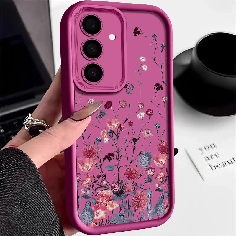 Flower Case For Samsung Galaxy S24 S23 S22 Ultra S21 S20 FE A36 A53 A16 A34 A15 A35 A54 A55 5G A56 S25 S26 A17 A27 A37 A57 Cover