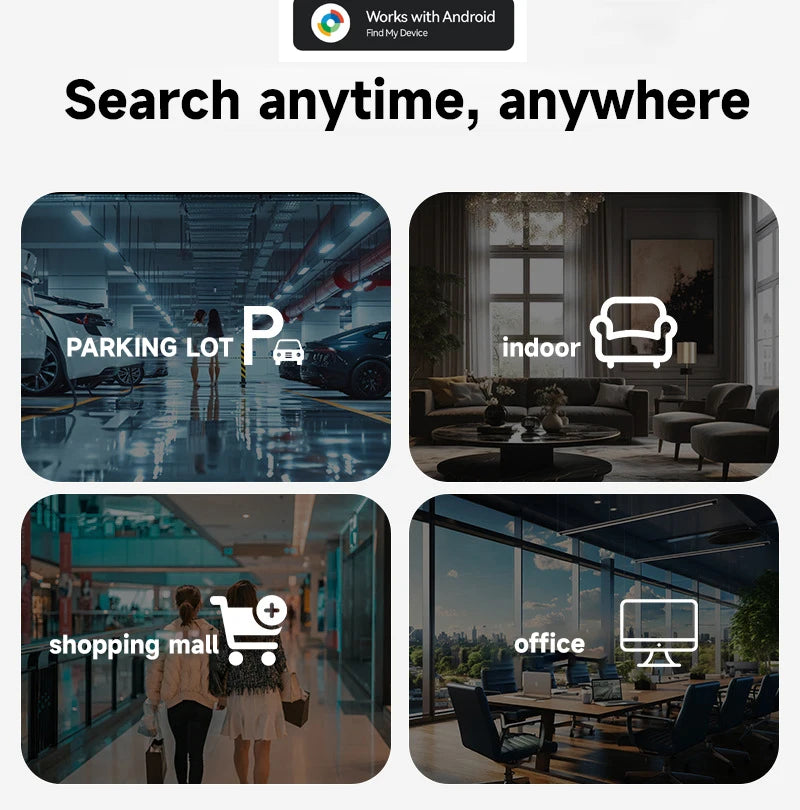 Tracker for Android Smart Locator Work with Google Find My Device Bag Key Pet Elderly Finder Tracking