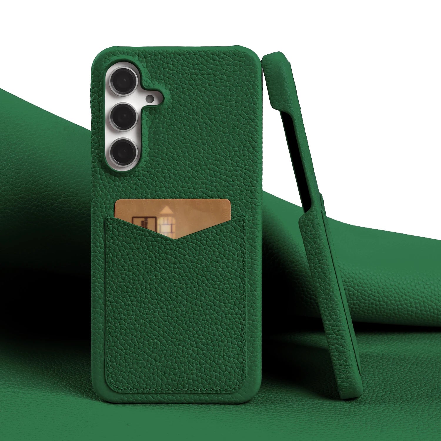 Premium Card Slot Genuine Leather Case For Samsung Galaxy S25 FE Ultra S24 Plus S23 S22 S21 Phone Back Cover Case Coque Funda