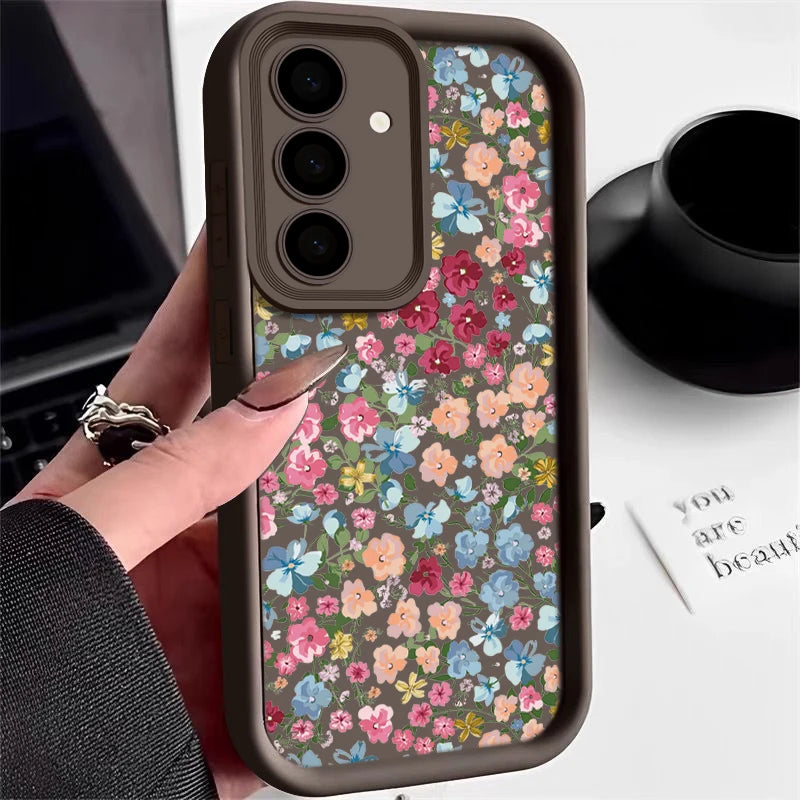 Small Flowers Soft Phone Case For Samsung Galaxy S25 Edge S26 S24 S23 S22 Ultra S24 S25 FE A57 A37 A17 A56 A15 A53 A54 A55 Cover
