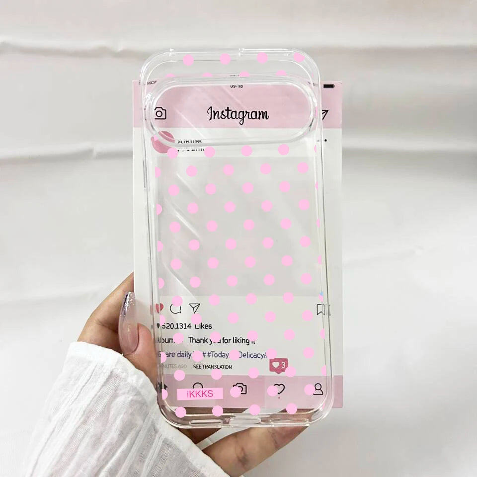 INS Korea Cute Wine Red Black Polka Dots Phone Case For Google Pixel 9 Pro XL 10 8 Pro 6 7 7A 8A 5G Clear Soft TPU Cover Fundas